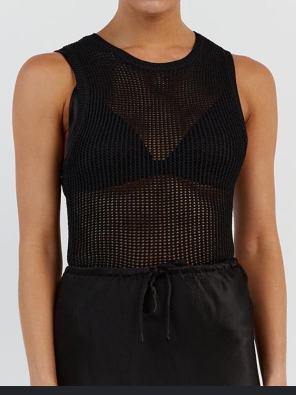 Dissh Ophelia Open Knit Tank Top Sz M